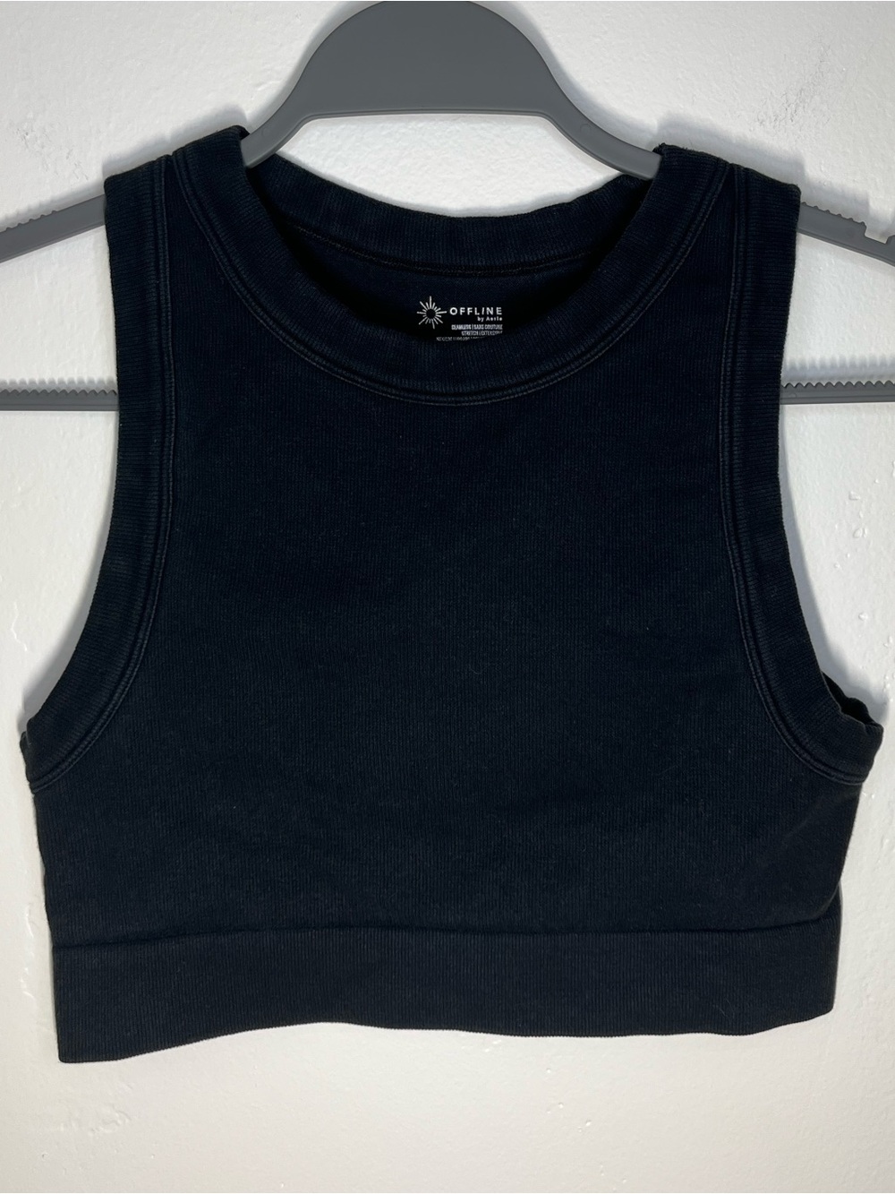 Offline Basics Black Cropped Tank Top